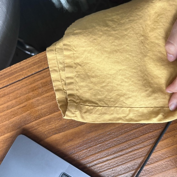 J. Jill Cropped 100% Linen Pants in Gold - Picture 8 of 8